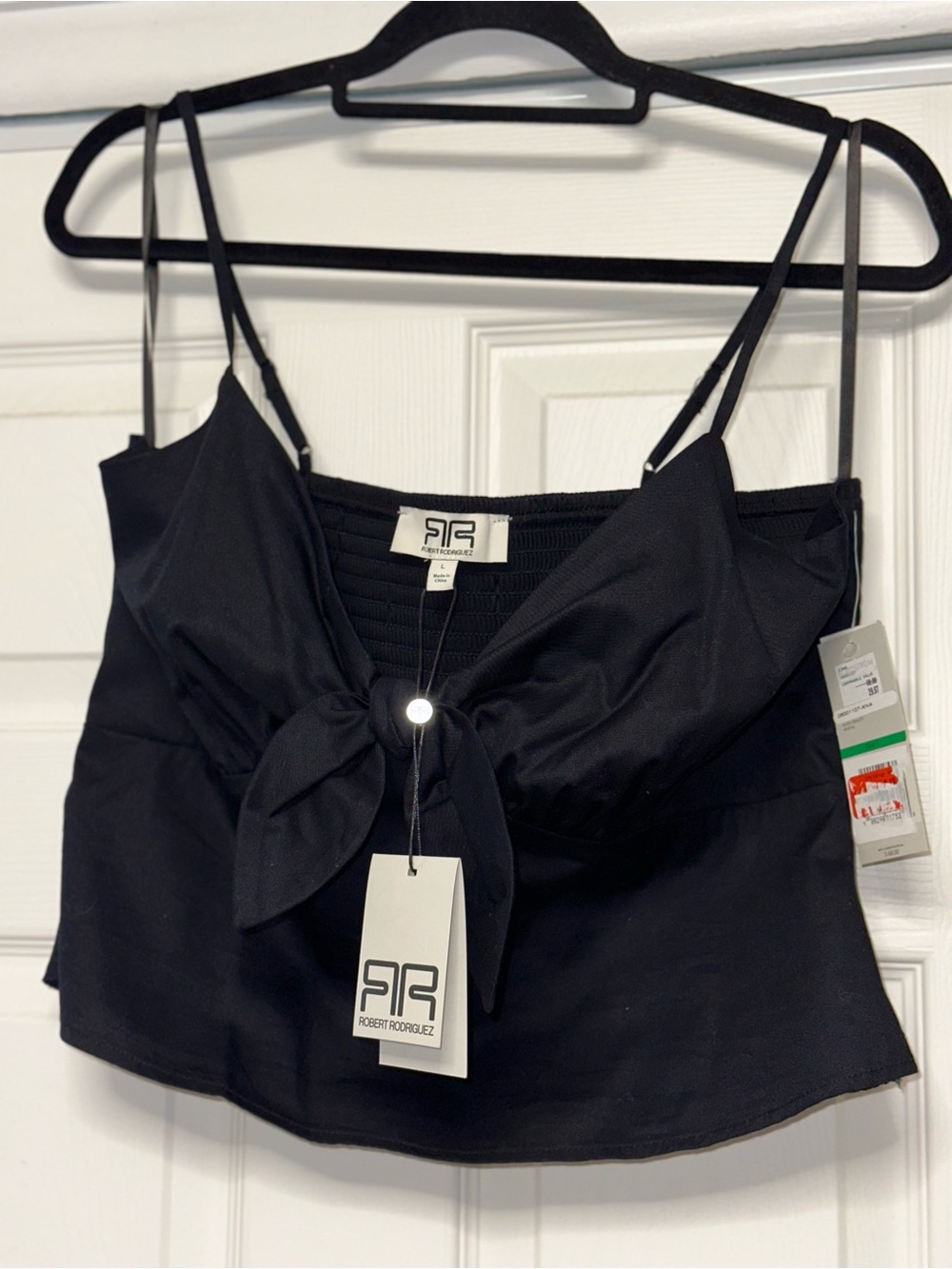 Robert Rodriguez Black Tie-Front Camisole